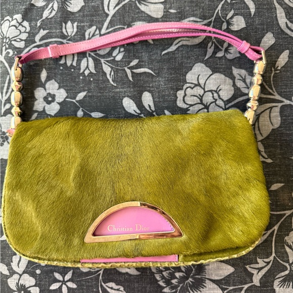 Christian Dior Python Ponyhair Malice Shoulder Bag - Picture 1 of 7